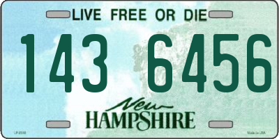 NH license plate 1436456