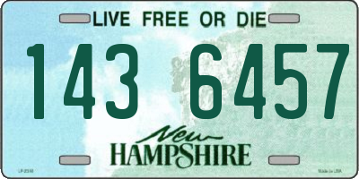 NH license plate 1436457
