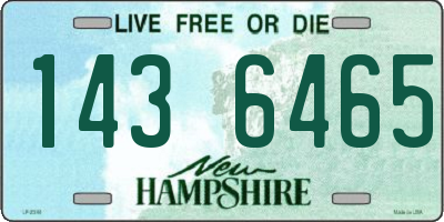NH license plate 1436465