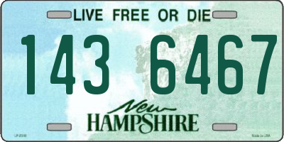 NH license plate 1436467