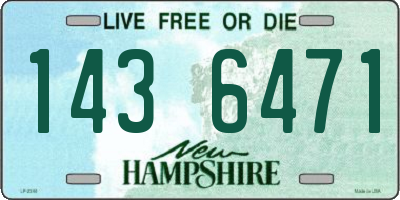 NH license plate 1436471