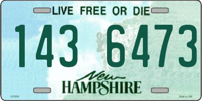 NH license plate 1436473
