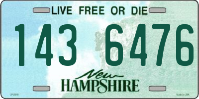 NH license plate 1436476