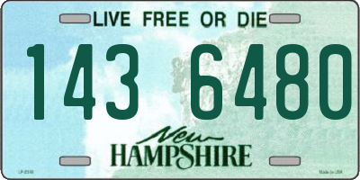 NH license plate 1436480