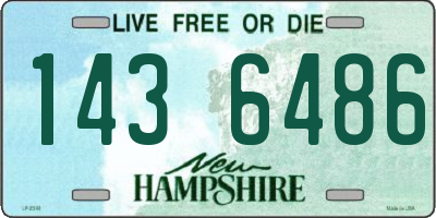 NH license plate 1436486