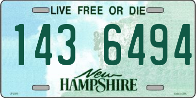 NH license plate 1436494