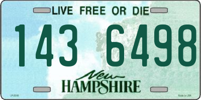NH license plate 1436498