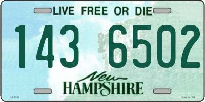 NH license plate 1436502