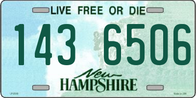 NH license plate 1436506