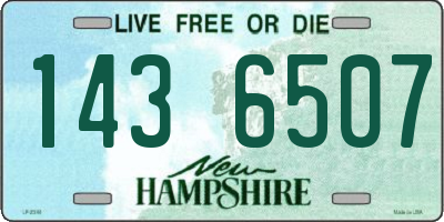NH license plate 1436507