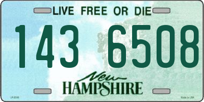 NH license plate 1436508