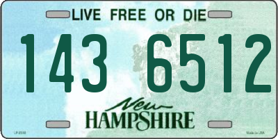 NH license plate 1436512