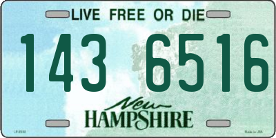 NH license plate 1436516