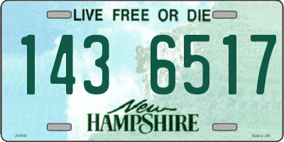 NH license plate 1436517