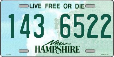 NH license plate 1436522