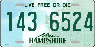 NH license plate 1436524