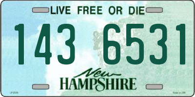 NH license plate 1436531