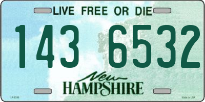 NH license plate 1436532