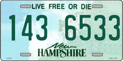 NH license plate 1436533