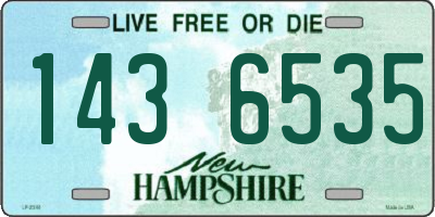 NH license plate 1436535