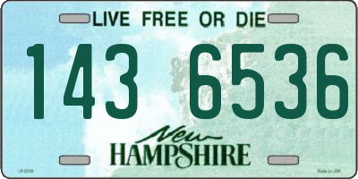 NH license plate 1436536