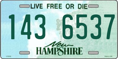 NH license plate 1436537