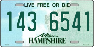 NH license plate 1436541