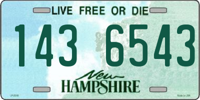 NH license plate 1436543