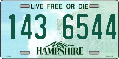 NH license plate 1436544