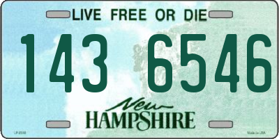NH license plate 1436546