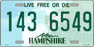 NH license plate 1436549
