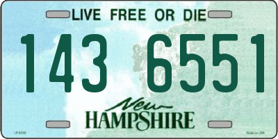 NH license plate 1436551