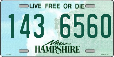 NH license plate 1436560