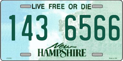 NH license plate 1436566