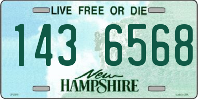 NH license plate 1436568