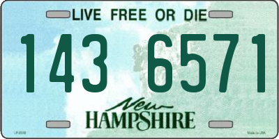 NH license plate 1436571
