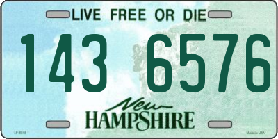 NH license plate 1436576