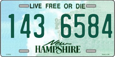 NH license plate 1436584