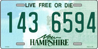 NH license plate 1436594