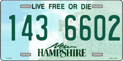 NH license plate 1436602