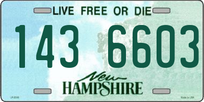 NH license plate 1436603