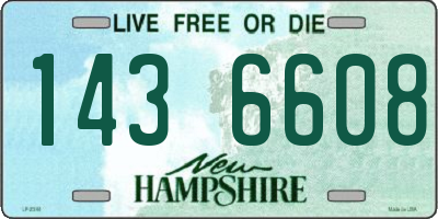 NH license plate 1436608