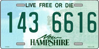 NH license plate 1436616