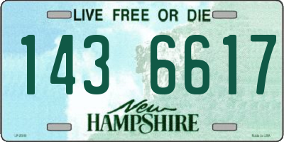 NH license plate 1436617