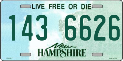 NH license plate 1436626