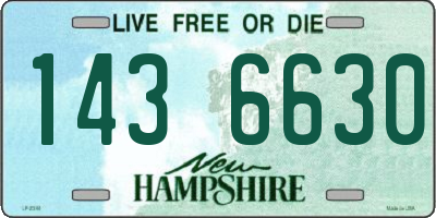 NH license plate 1436630
