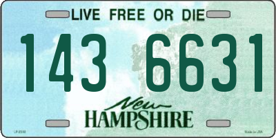 NH license plate 1436631