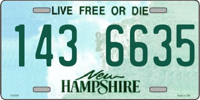 NH license plate 1436635