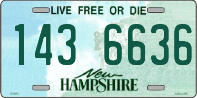 NH license plate 1436636