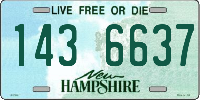 NH license plate 1436637